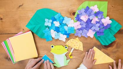 【6月】梅雨シーズンの折り紙アイデア12選！紫陽花・カエル・カタツムリ