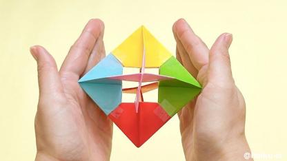 【折り紙製作】くるくる回る！くるりん折り紙の作り方｜子どもが簡単に作れるレシピ