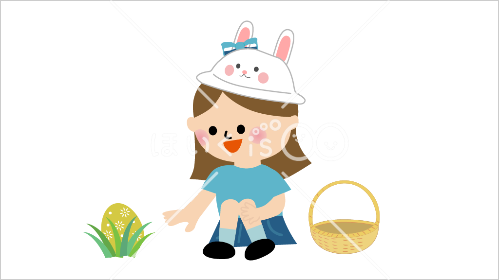 イースター遊び①エッグハント【イラスト】