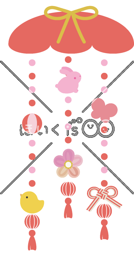 つるし雛｜3月のおたよりイラスト【PNG】