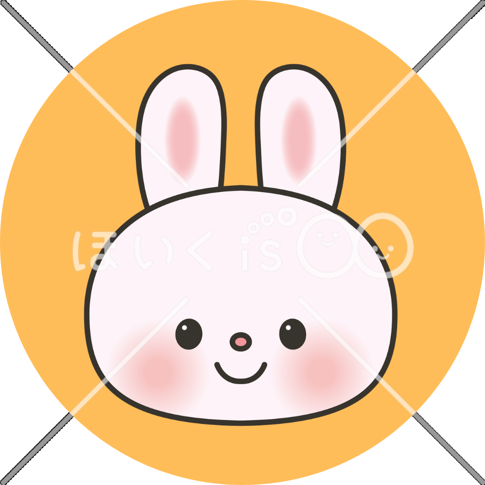 ウサギのイラスト｜動物のアイコン【PNG】