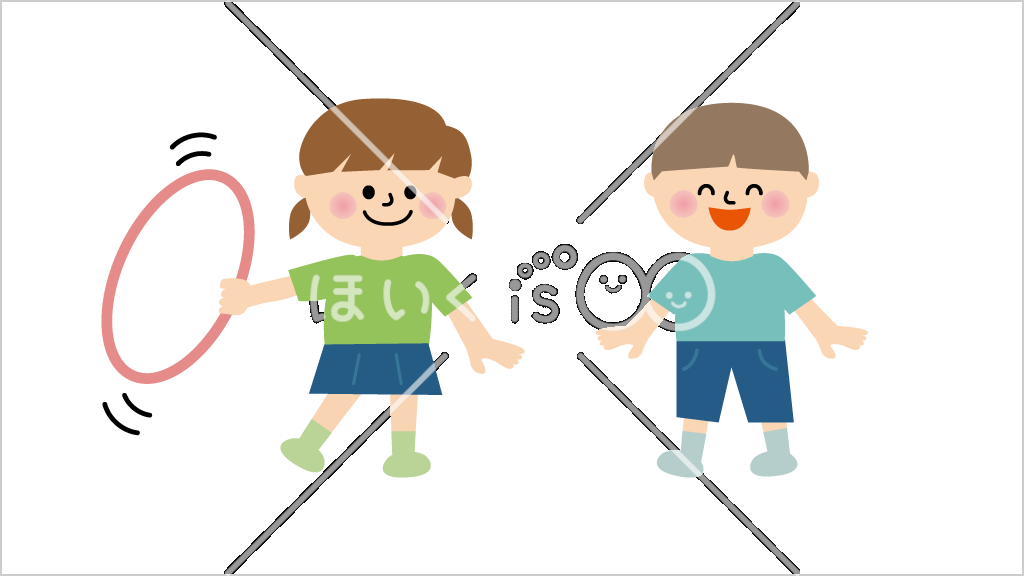 フラフープキャッチ③【イラスト】