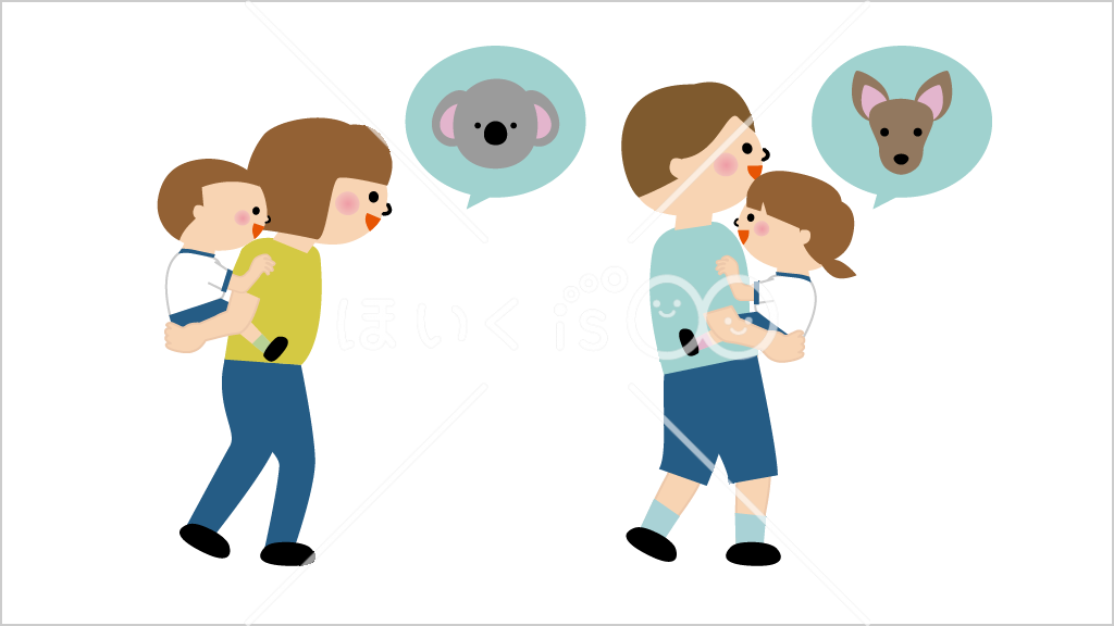 動物なりきり競争｜運動会競技③【イラスト】