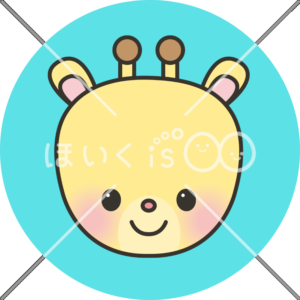 キリンのイラスト｜動物のアイコン【PNG】