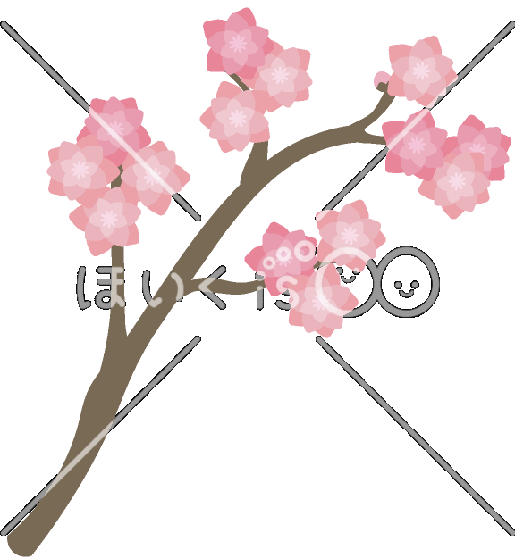 桃の花｜3月のおたよりイラスト【PNG】