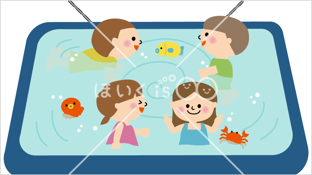 流れるプール③【イラスト】