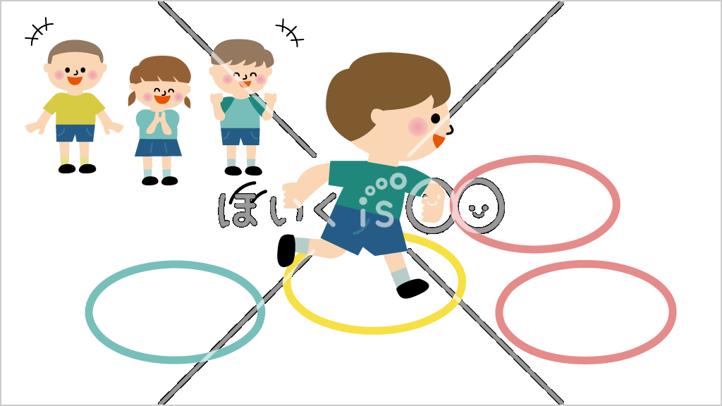 フラフープじゃんけん①【イラスト】
