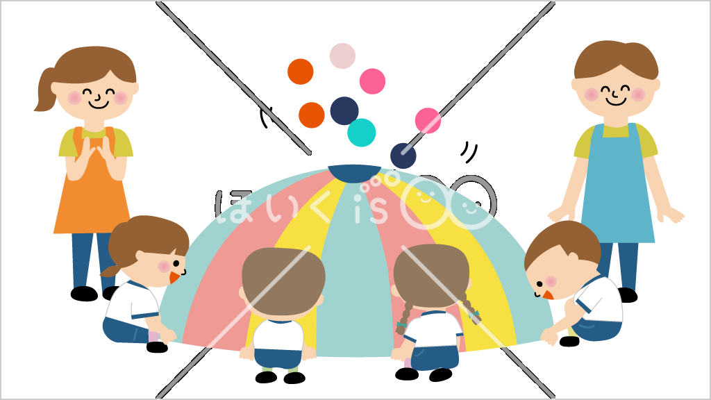 ポップコーン③パラバルーン技【イラスト】