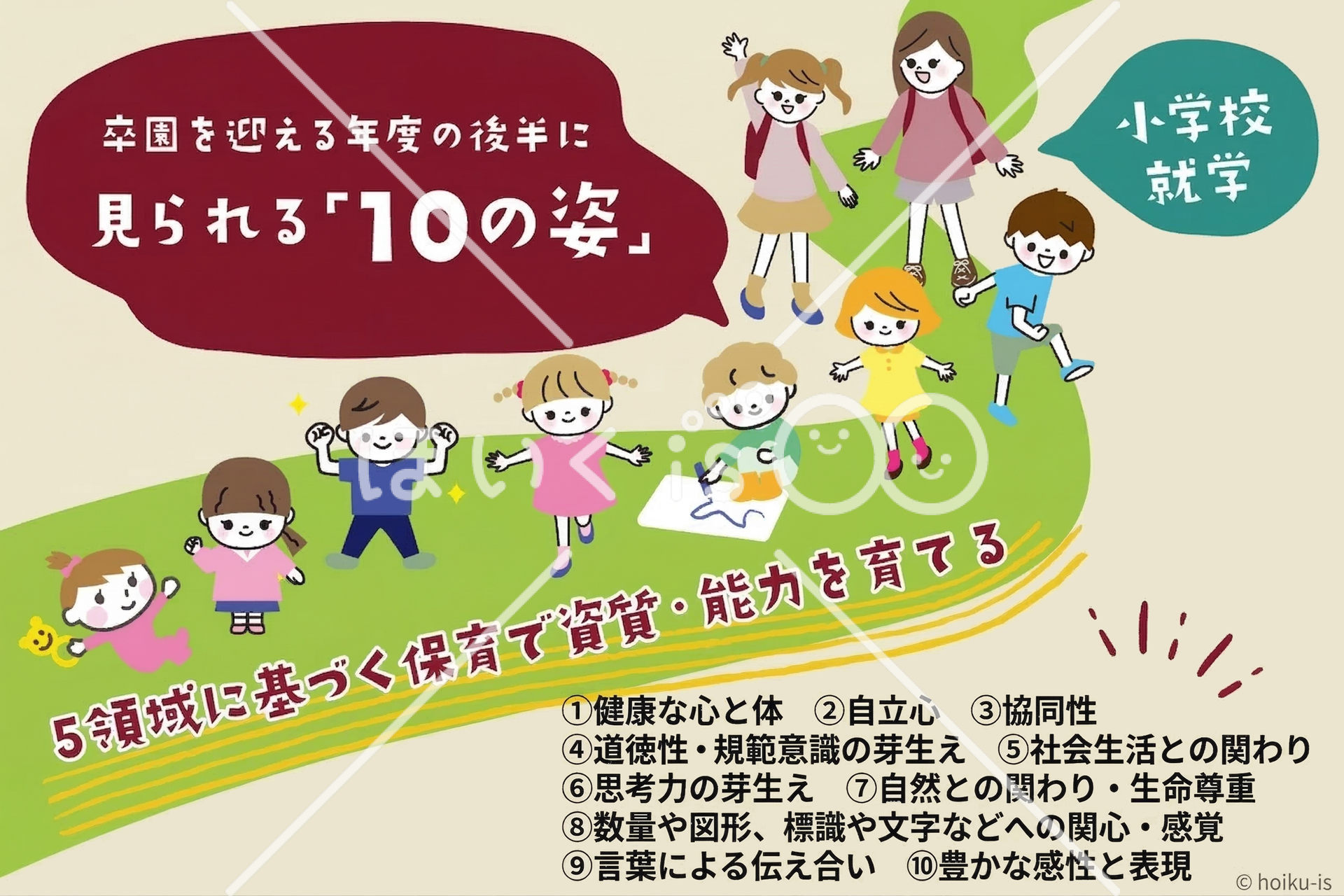 「10の姿」園内研修用イメージイラスト