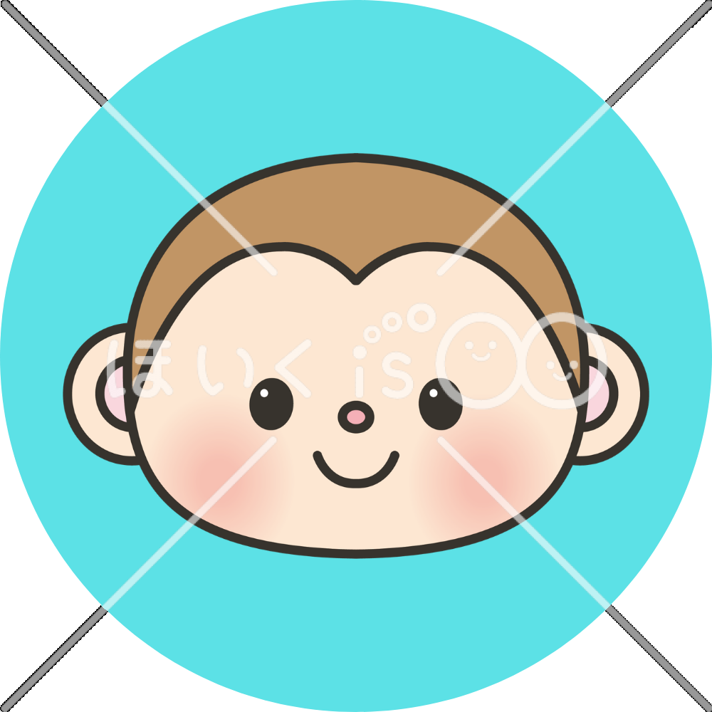 サルのイラスト｜動物のアイコン【PNG】