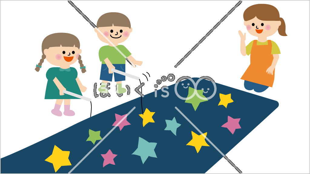 天の川のお星さま釣り②【イラスト】