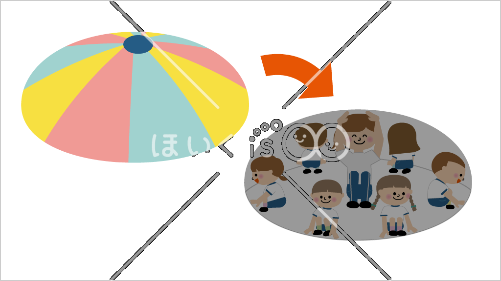 クラゲ｜パラバルーン技②【イラスト】