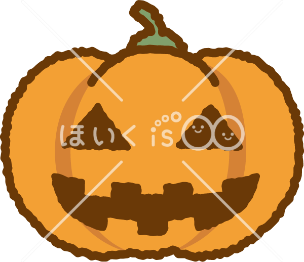 ハロウィンのおばけかぼちゃ【イラスト】