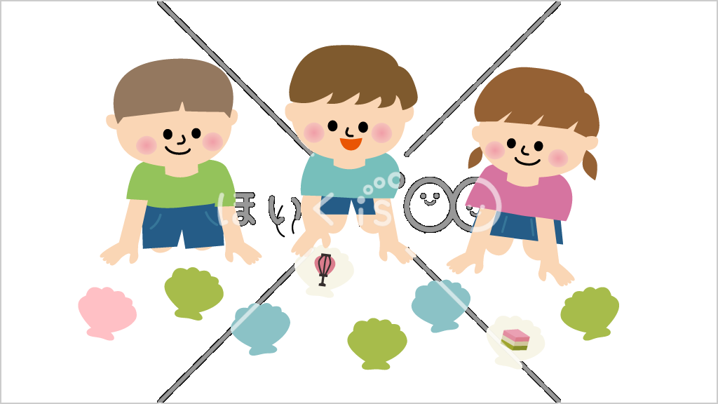 貝合わせゲーム②｜ひな祭り遊び【イラスト】
