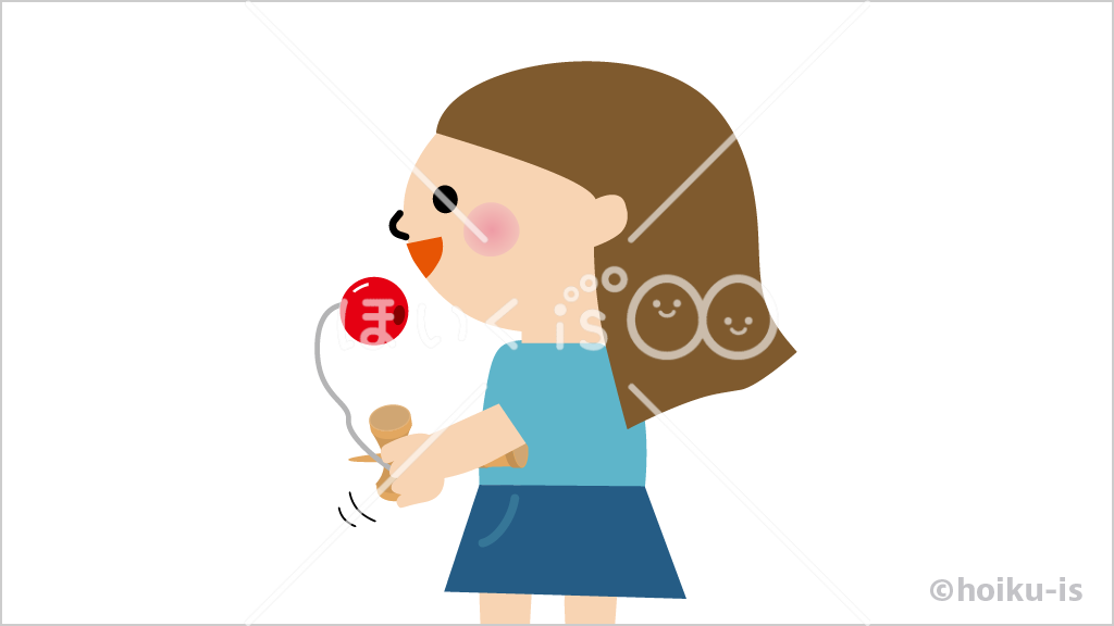けん玉遊び③【イラスト】