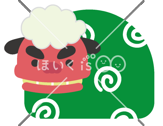 獅子舞｜1月のおたよりイラスト【PNG】