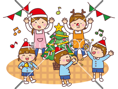 クリスマス会｜12月のおたよりイラスト【PNG】