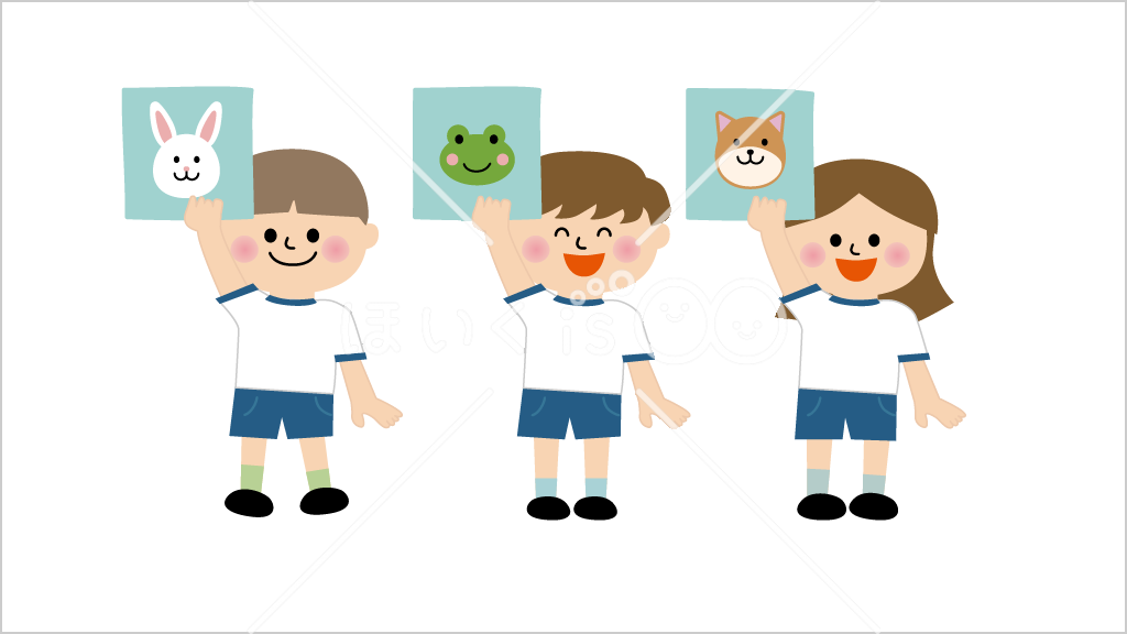 動物なりきり競争｜運動会競技①【イラスト】