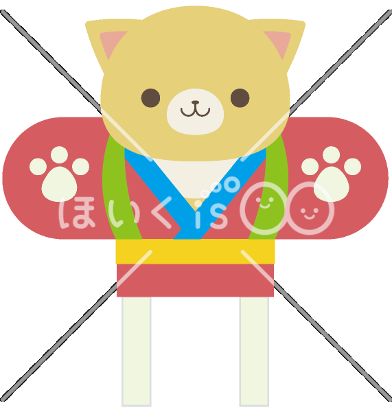 クマの凧｜1月のおたよりイラスト【PNG】