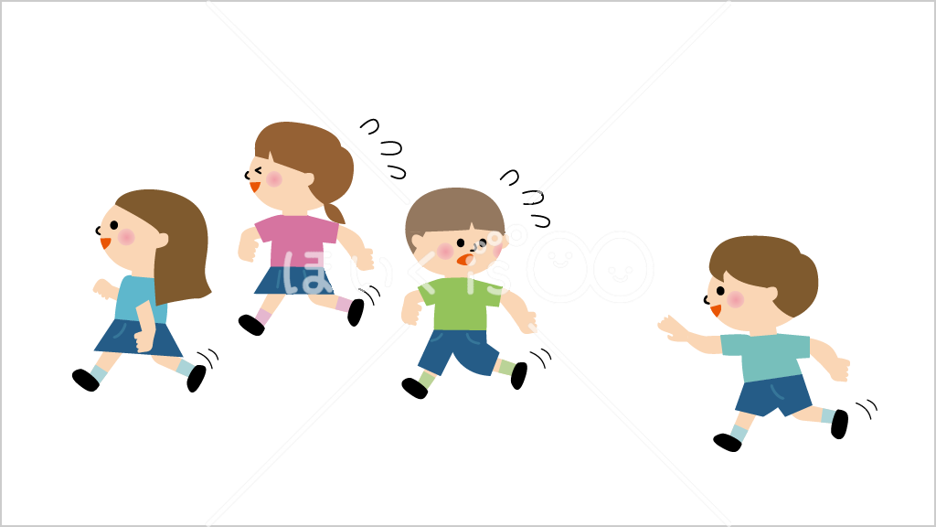 ルールのある遊び①鬼ごっこ【イラスト】