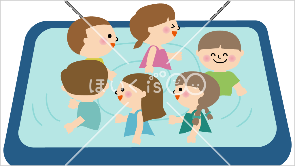 流れるプール②【イラスト】