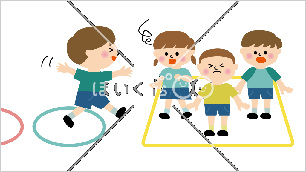 フラフープじゃんけん③【イラスト】