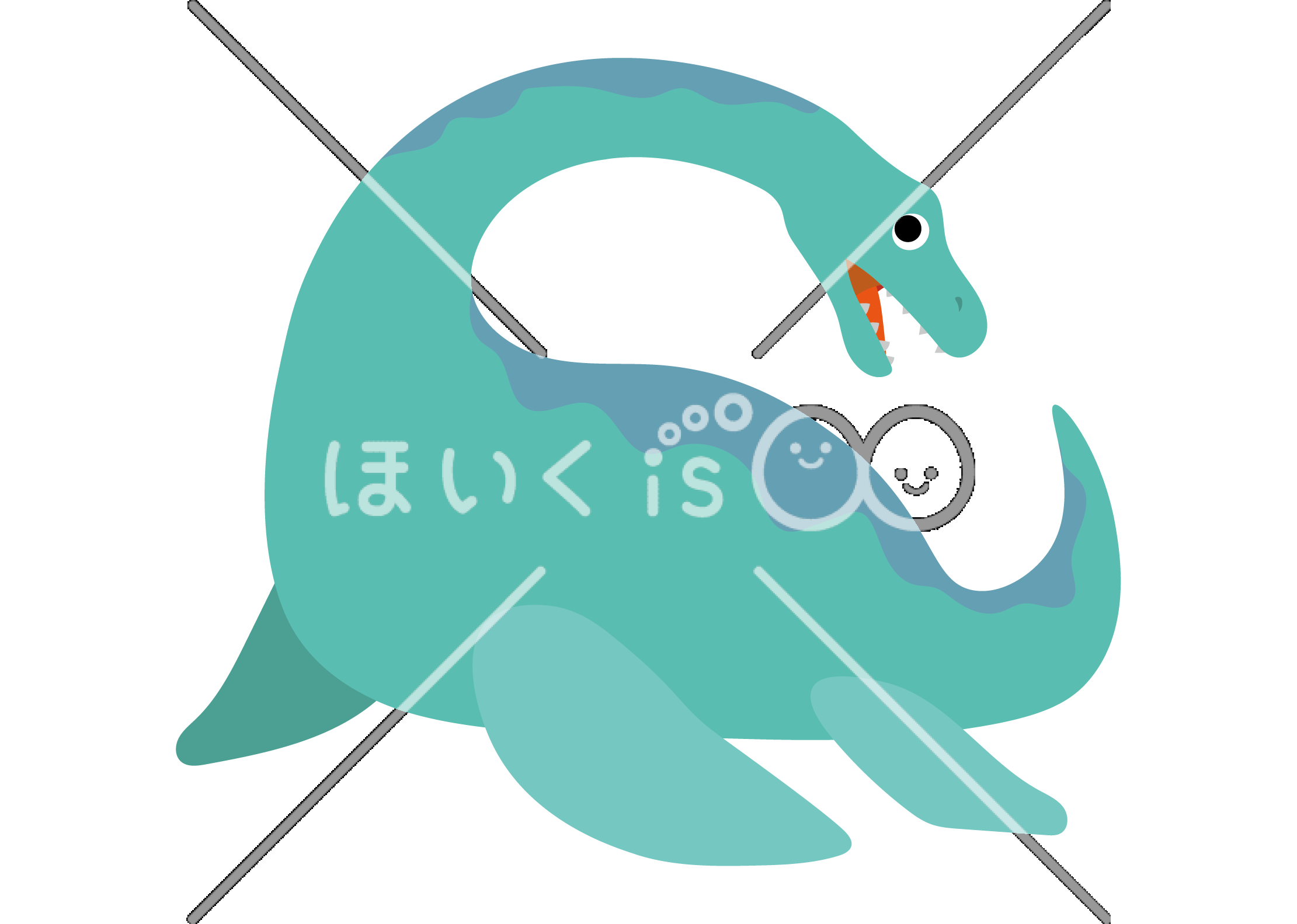 恐竜のイラスト_プレシオサウルス【PNG】