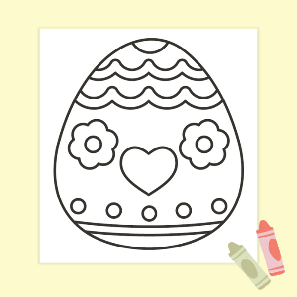 イースターのぬり絵_たまご【PDF】