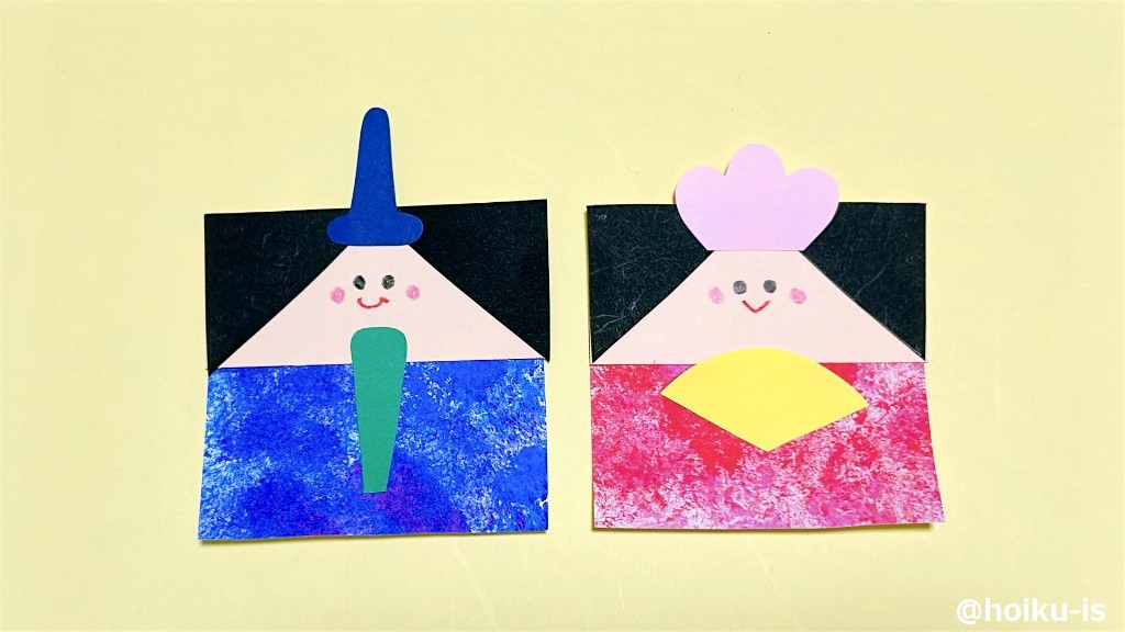 ひな祭り製作】つるしびなの作り方｜スタンピングで作るひな人形｜保育