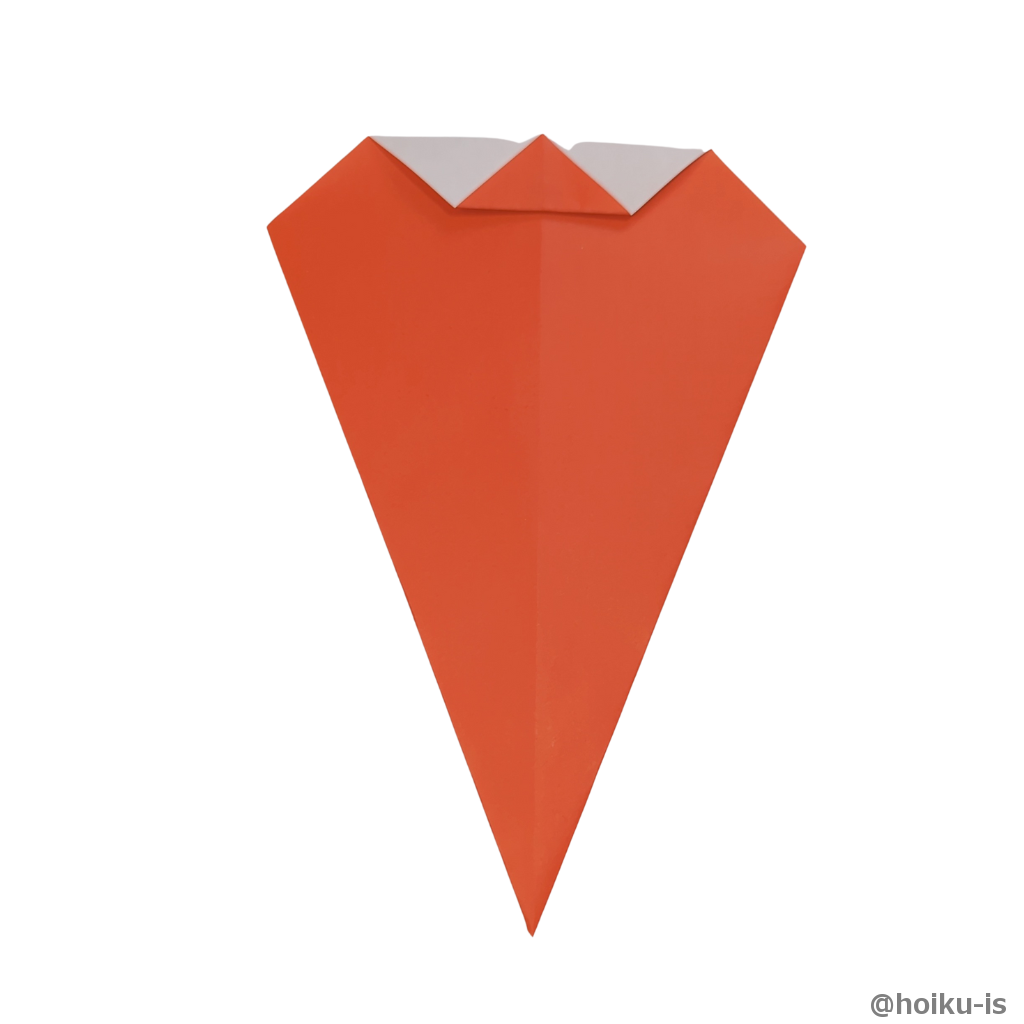 ④で折った角を半分折り上げる