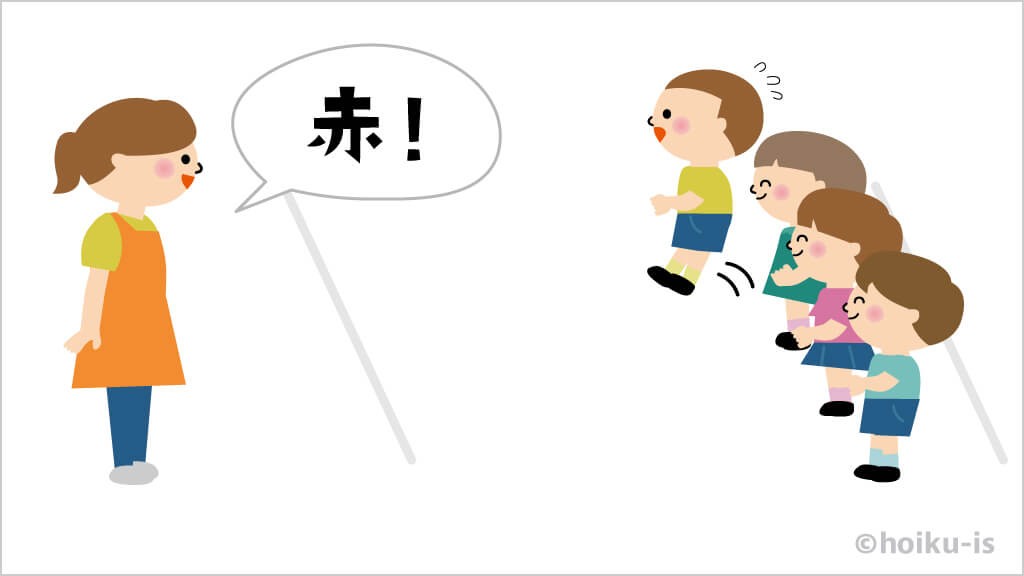 信号ゲーム 室内遊び イラスト解説 保育士 幼稚園教諭のための情報メディア ほいくis ほいくいず