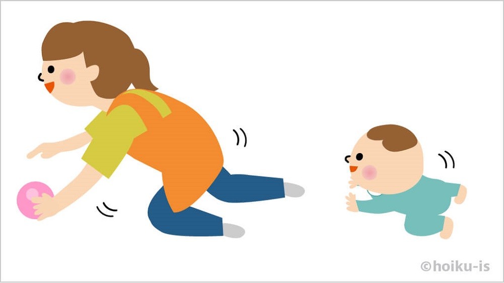 遊び『ハイハイ鬼ごっこ』の遊び方手順③