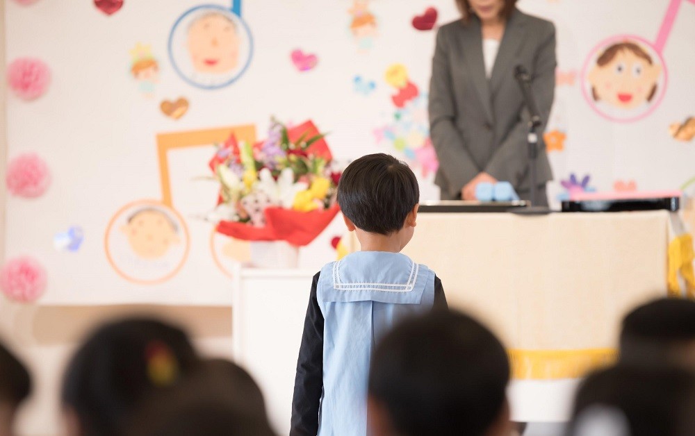 卒園式の子ども
