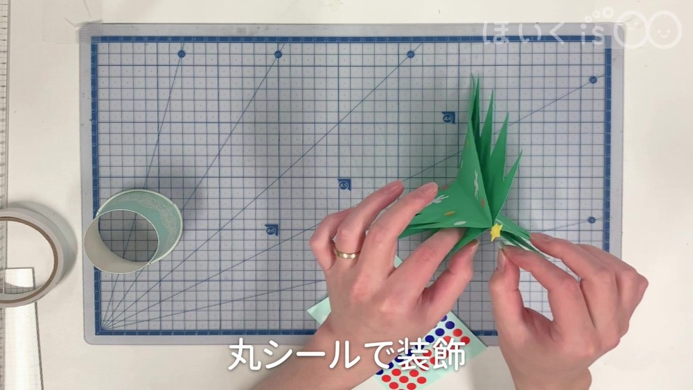 手作りクリスマスツリー　手順10