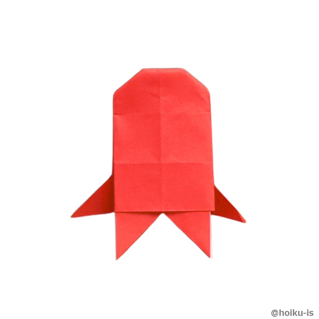 上の左右の角を少し折る