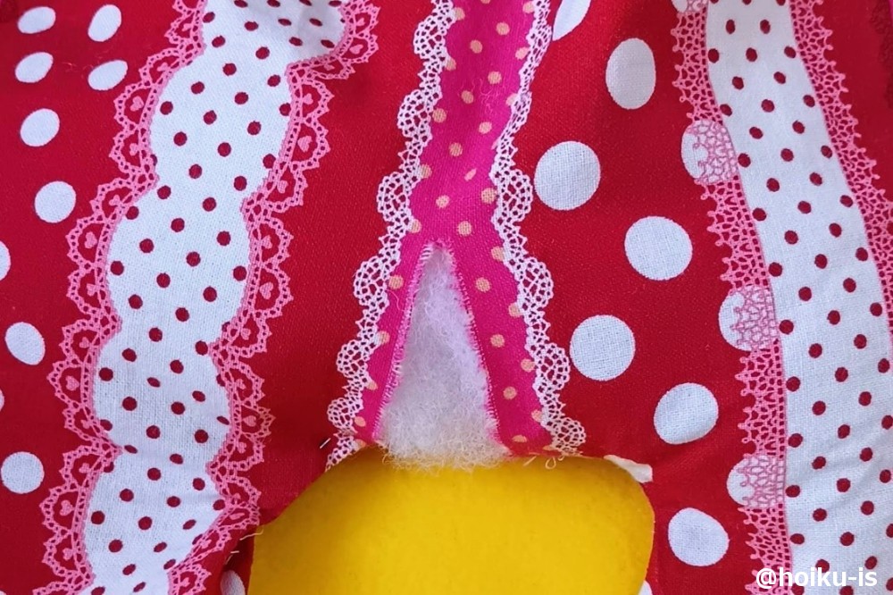 うさぎちゃんの股が破けたところ