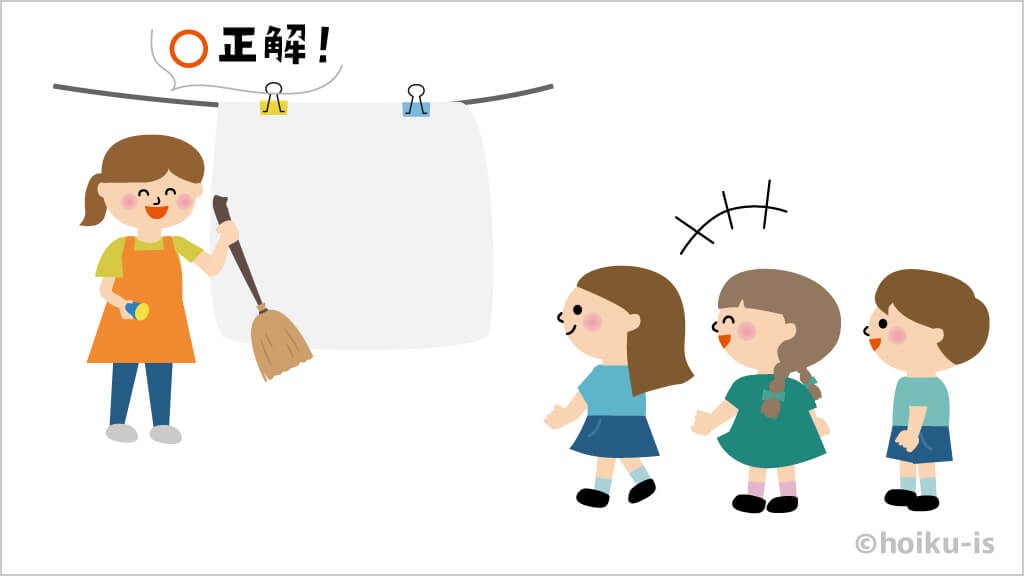 クイズに正解しているところ