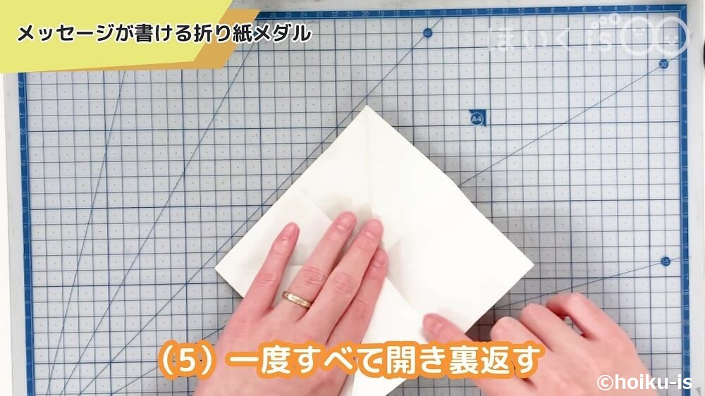 一度すべて開き裏返す