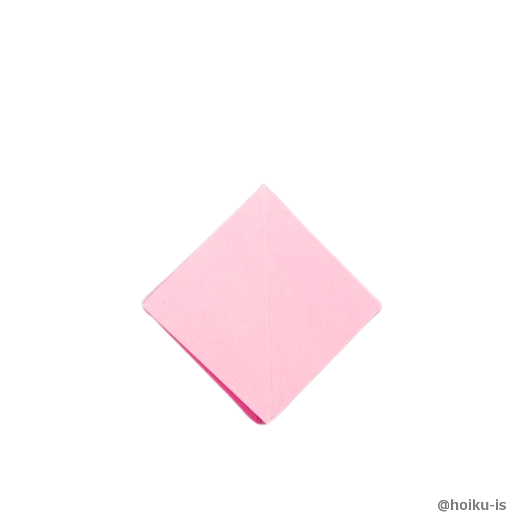 反対側も同様に折ります