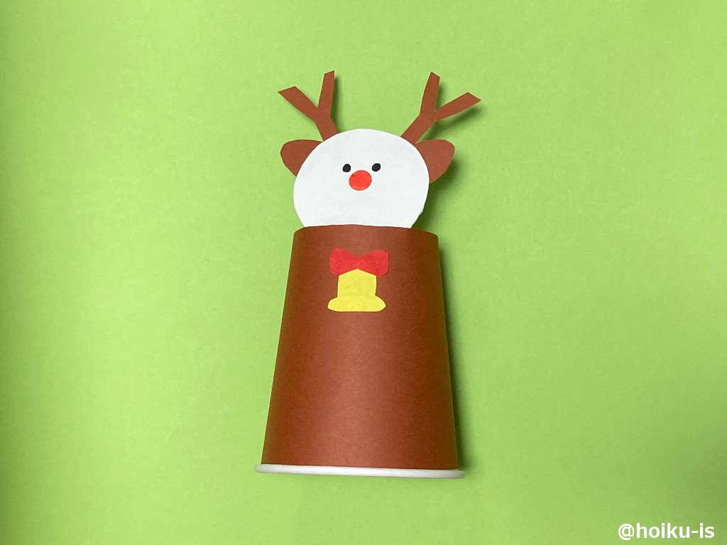 8．顔を描き、鼻を貼ったら出来上がり。