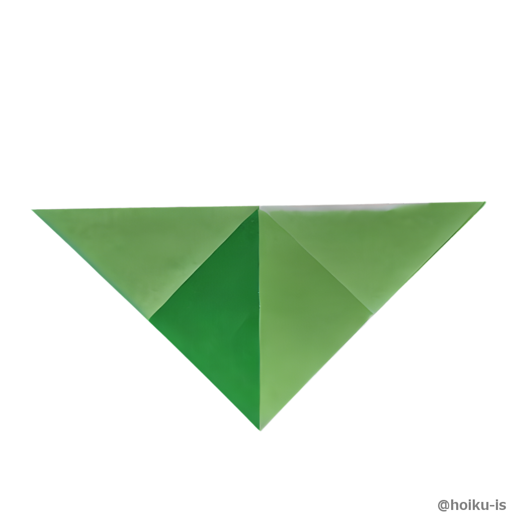 三角に2回折ります