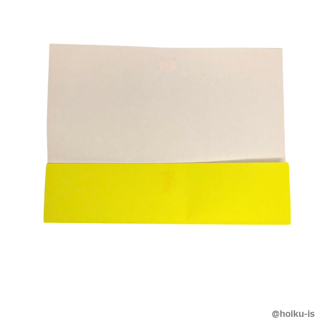 折り筋に合わせて下の辺を折る