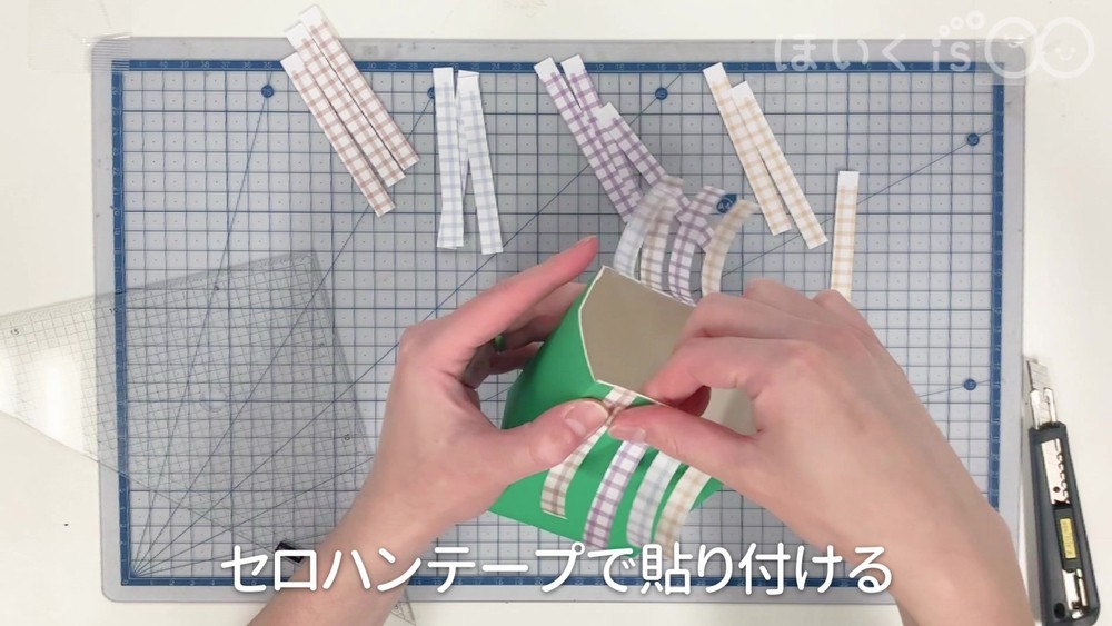 牛乳パックで作るトナカイの小物入れ【製作】手順9