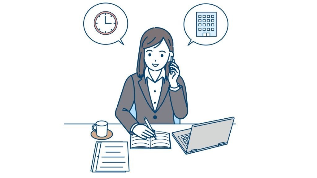 電話で転職の連絡をする人