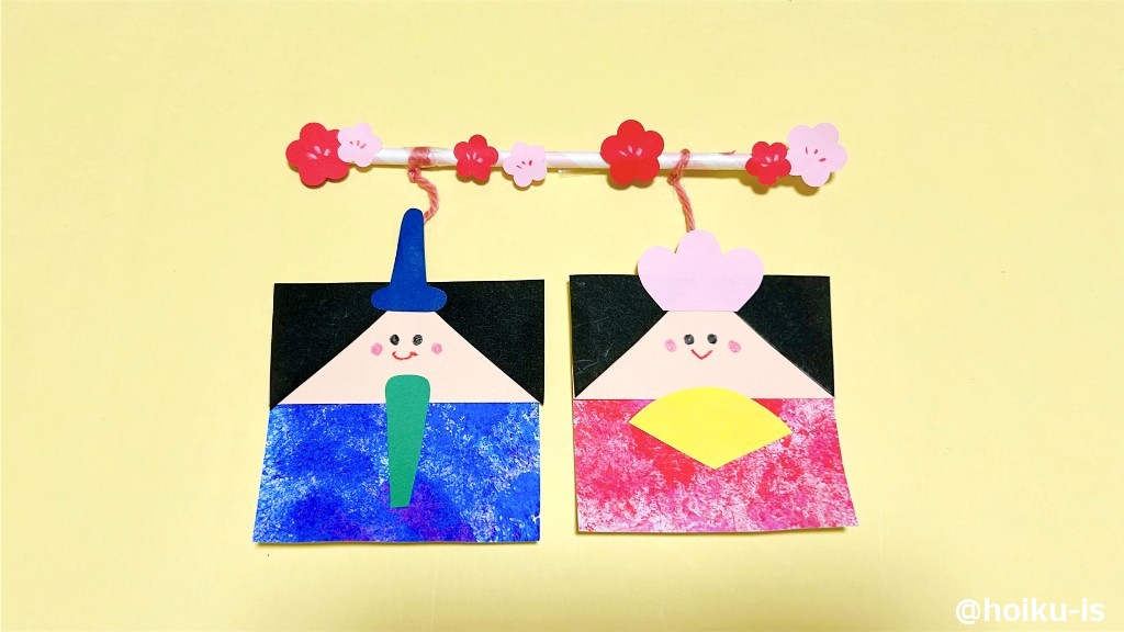 ひな祭り製作】つるしびなの作り方｜スタンピングで作るひな人形