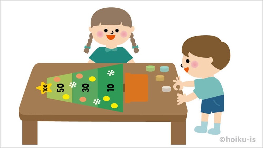 クリスマスツリーのカーリングゲームの遊び方手順②