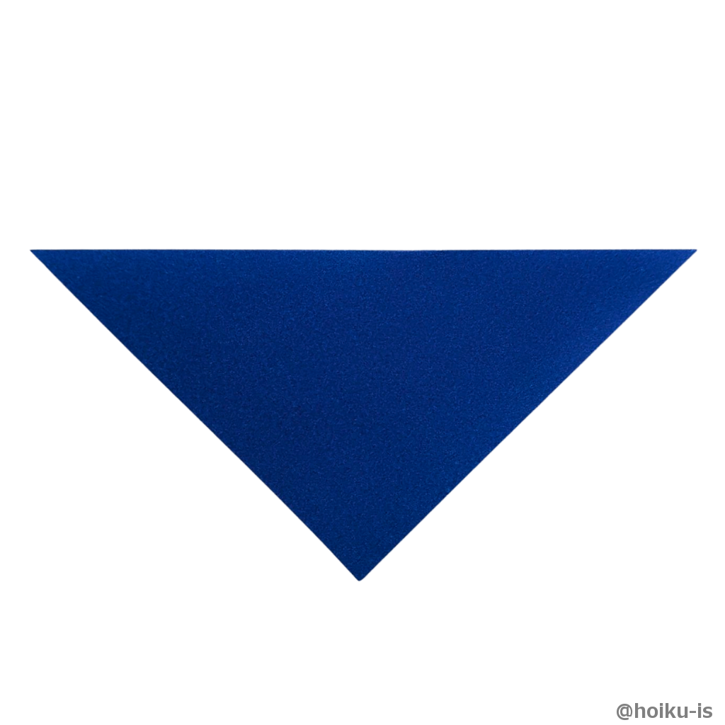 下向きに三角に折る