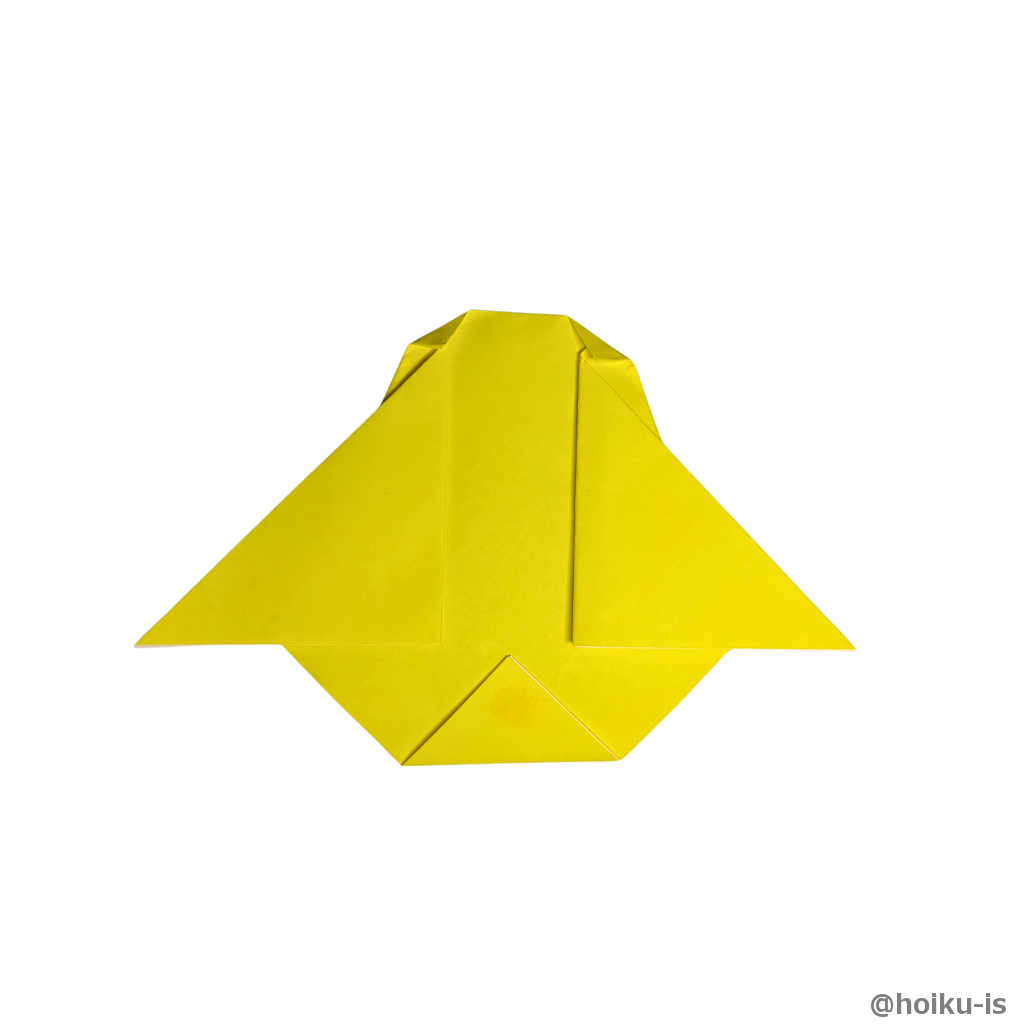 上の左右の角も折る