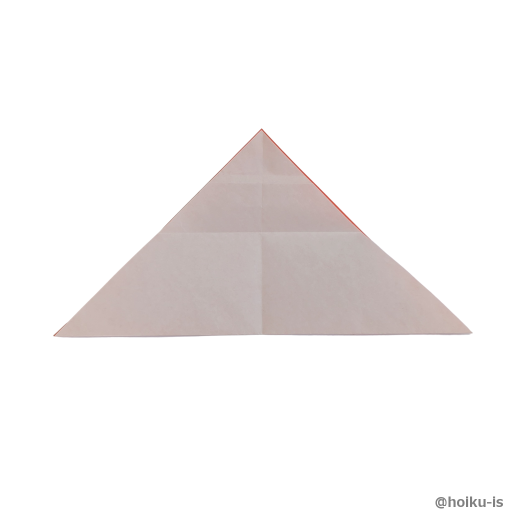 折り筋がついたら元に戻します