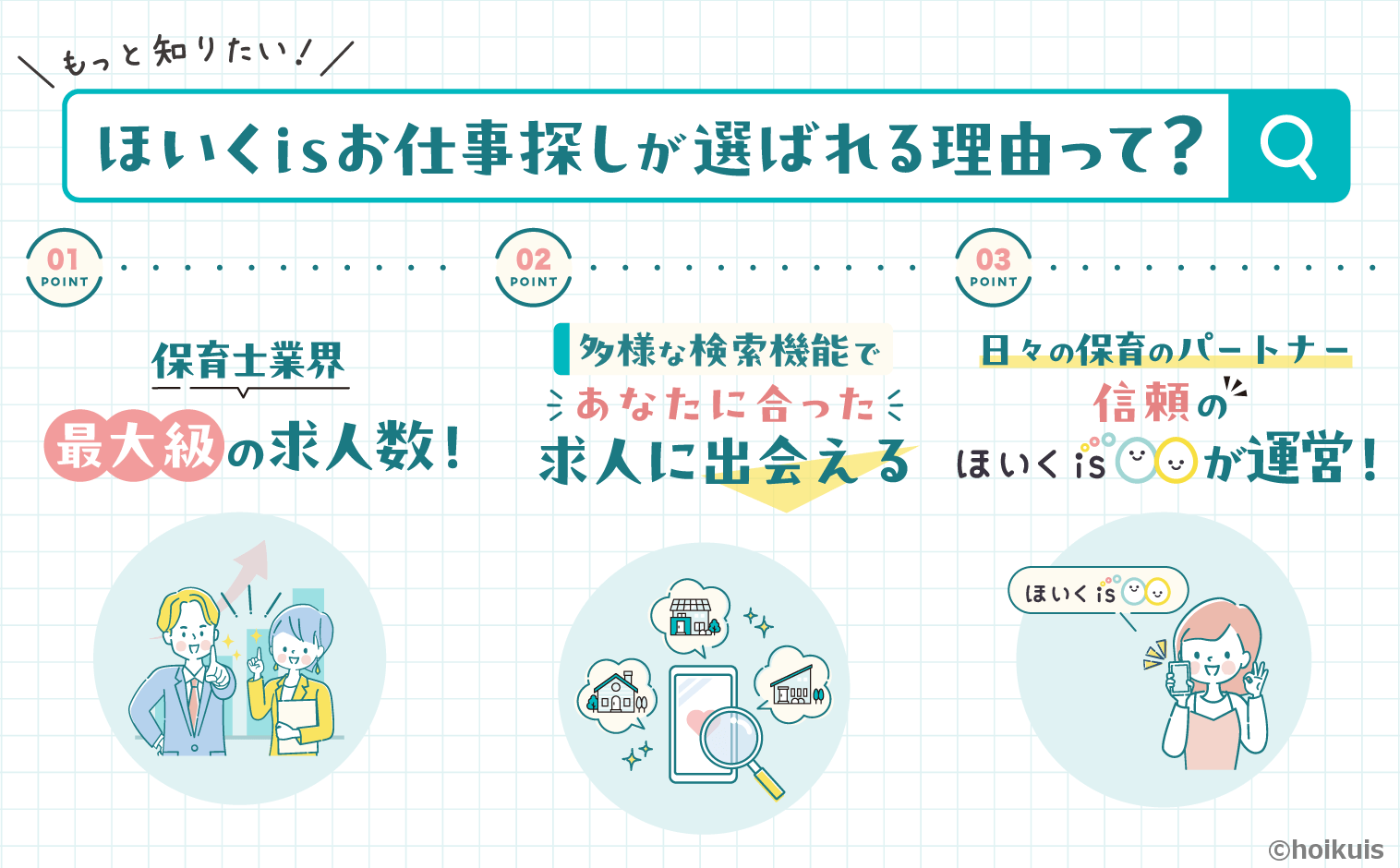 ほいくisお仕事探しが選ばれる理由
